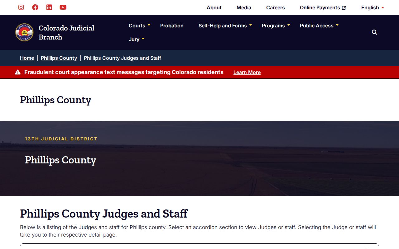 Phillips County warrant records Clerk of Court staff page